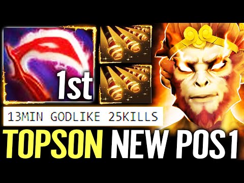 🔥 TOPSON Monkey King NEW Position — 13min GODLIKE Desolator 25kills Master Wukong Carry Dota 2 Pro