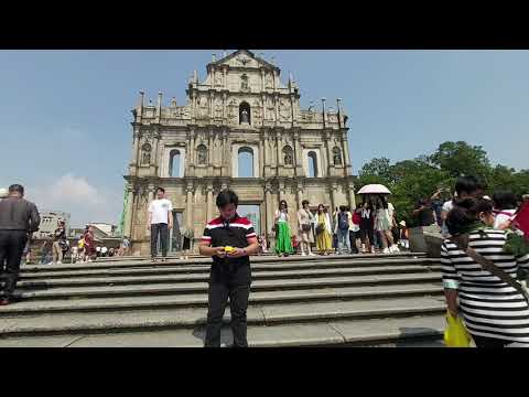 Ace casually solving in Ruins of Saint Paul's Macau