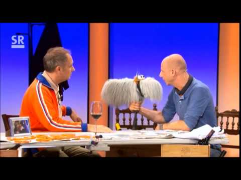 Bauchredner Benjamin Tomkins mit Alfons Puschelmikrofon