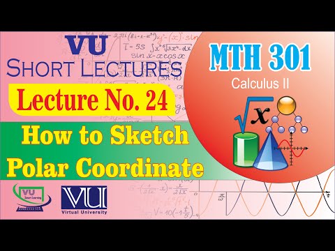 MTH301 Short Lecture 24 | How to Sketch Polar Coordinates | Calculus II | VU smart learning
