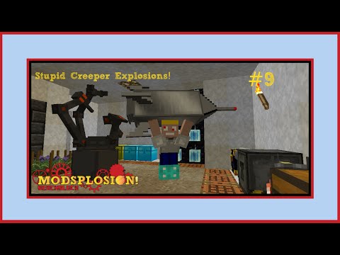 BeachBlock : SMP Minecraft : Modsplosion #9 : Stupid Creeper Explosions!