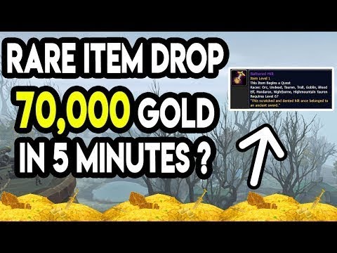 World Of Warcraft Gold Farm 70,000 Gold In 5 Minutes Rare Item