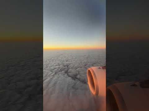 Voo Porto Velho x São Paulo da Latam (A320), durante o nascer do sol