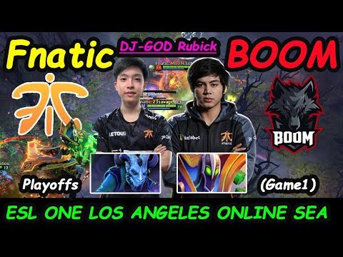 DJ RUBICK GOD 1vs9 | Fnatic vs BOOM ID ESL One Los Angeles Playoffs SEA Game1 Dota2