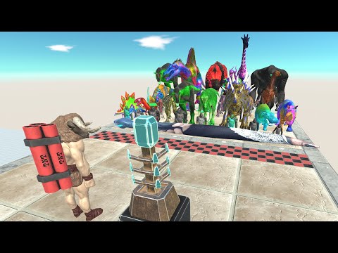 All Colors UNITS Overcome Minotaur Boom and Lightning Gun - Animal Revolt Battle Simulator