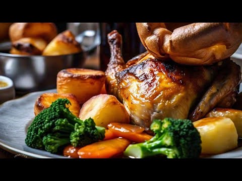How to make British style halal Sunday roast recipe at home yummy Tasty AI