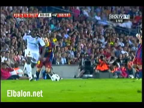 Tunel - Tunelito - Caño - de Pereira sobre Iniesta - Barcelona 1-1 Mallorca 10/03/2010