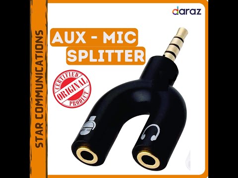 3.5mm Audio Splitter Jack Plug male to Aux female Headphone Microphone Converter Adapter Cable for N