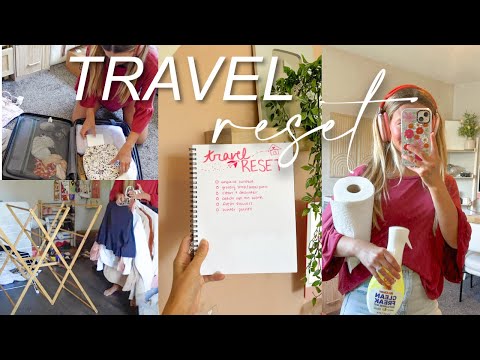 POST TRAVEL RESET DAY | resetting after a trip: cleaning, unpacking, + catching up on work