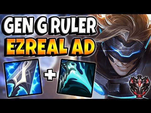 Ezreal vs Caitlyn ADC [ Gen G Ruler ] Ranked Grandmaster Korea 11.24 ✅