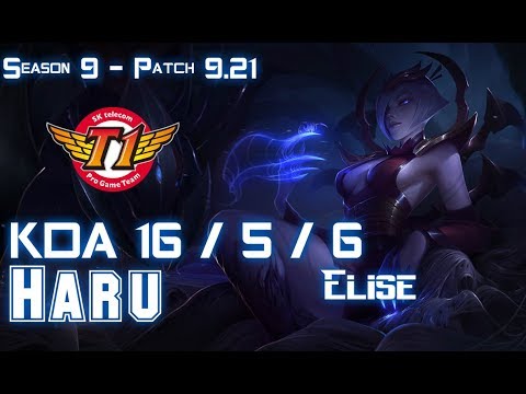SKT T1 Haru ELISE vs TALIYAH Jungle - Patch 9.21 EUW Ranked