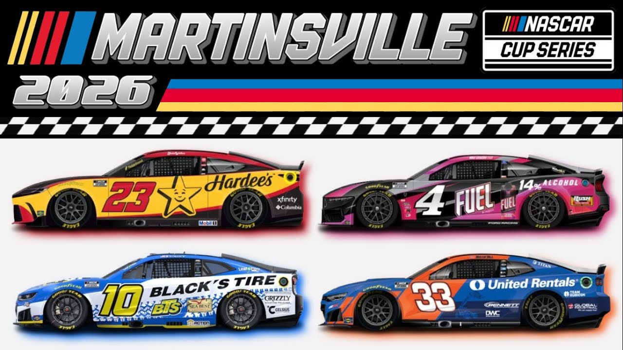 2026 NASCAR Cup Series Paint Scheme Preview for Martinsville