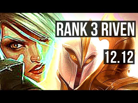 RIVEN vs KAYLE (TOP) | Rank 3 Riven, 10/1/3, 7 solo kills, Legendary | NA Challenger | 12.12