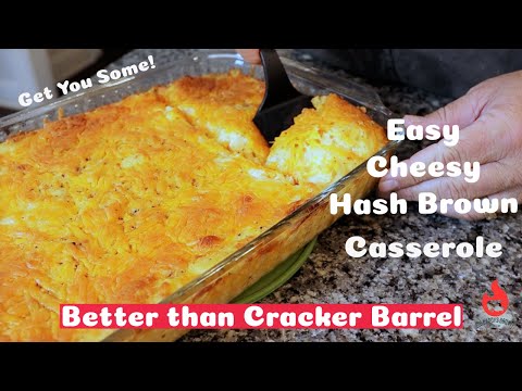 Cheesy Hash Brown Casserole | Cheesy Hash Brown Bake | Better than Cracker Barrel Casserole