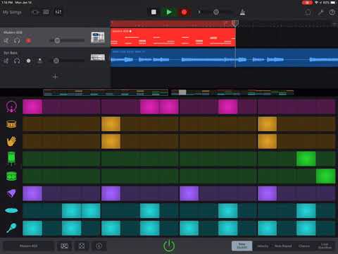 Garageband iOS beat sequencer export to track