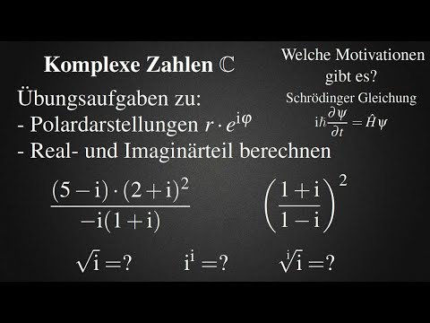 Komplexe Zahlen 1/5 | Polarform, Real- und Imaginärteil berechnen (Übungen, Aufgaben)