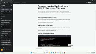 Removing Negative Numbers from a list Python using while loop