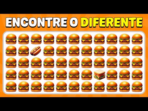 Encontre O Emoji Diferente - Edição Fast Food 🍕🌮🍔 | Abelha De Teste
