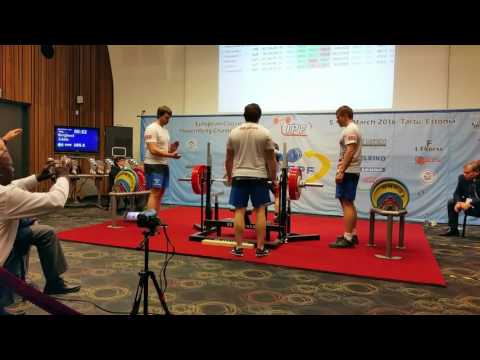 Eddie Berglund bench press 185,5kg (-66kg cat)