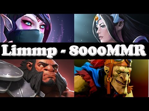 Limmp 8000 MMR PLAYS WITH 4 HEROES - Ranked Gameplays - Dota 2