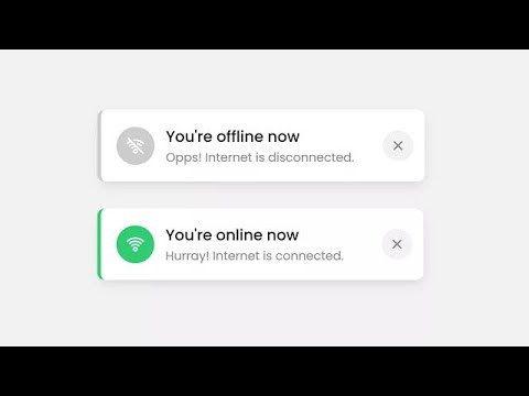 Detect Internet Connection Status In Html Css Javascript Free Source Code