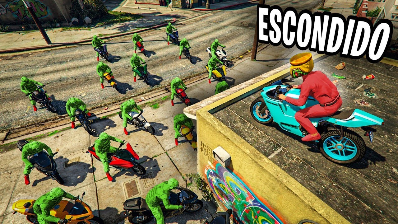JUEGO AL ESCONDITE CON MOTOS! NO ME VEN!! - GTA 5 ONLINE
