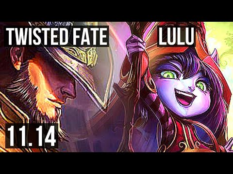 TWISTED FATE vs LULU (MID) | 8/0/5, 3.2M mastery, 1000+ games, Legendary | KR Master | v11.14