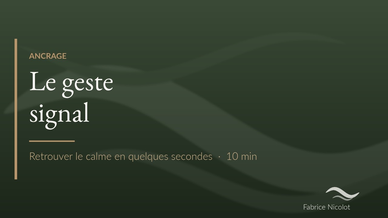 Le geste signal sophrologie