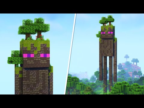 Minecraft | How to build an Enderman Statue
