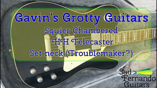 Video thumbnail for Gavin's Grotty Guitars - 2005 Squier Master Series Chambered HH Telecaster by Sad Fernando Guitars