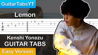 Kenshi Yonezu - Lemon Guitar Tutorial [TABS] (Easy)