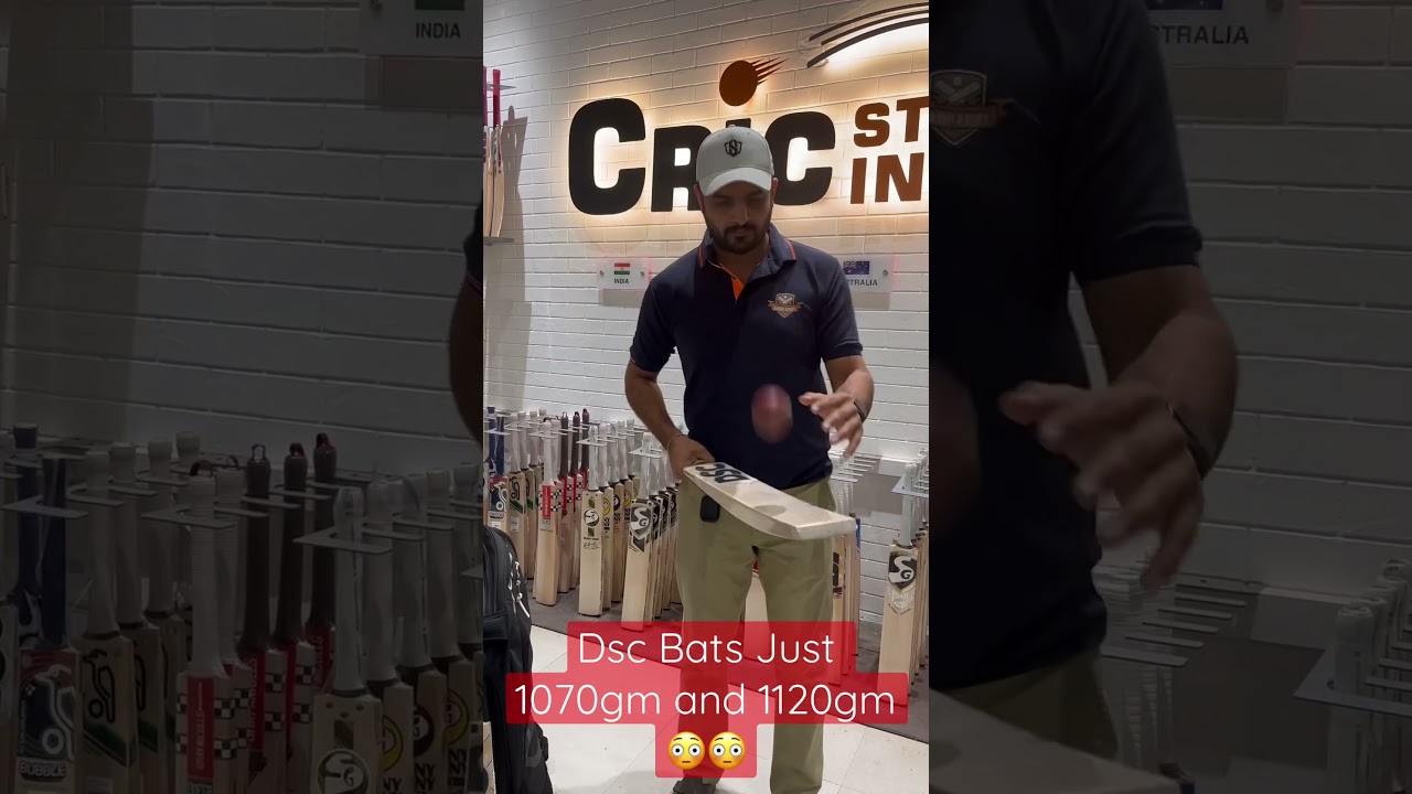 Watch video Lightest Bat by DSC Just 1070gm & 1120gm | English Willow Bat | Cricket bat | Cricket Now Lightest Bat by DSC Just 1070gm & 1120gm | English Willow Bat | Cricket bat | Cricket