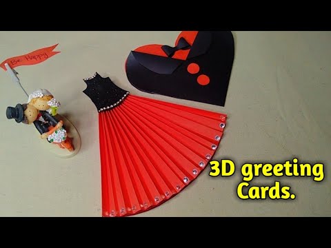 How to make suit jacket & girl dress card for birthday | Father's & Mother's day | valentines day.