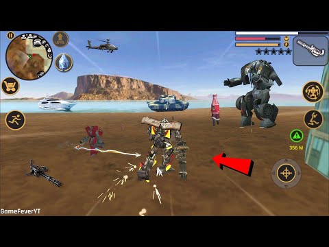 Vegas Crime Simulator - (Transformer Monster Truck and super hero fight alien robot car) #games - HD