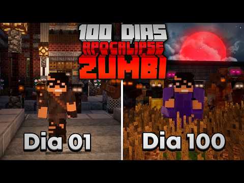 SOBREVIVI 100 DIAS EM UM APOCALIPSE ZUMBI NO MINECRAFT HARDCORE - O FILME