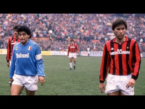 Diego Maradona vs AC Milan in the 80's – Greatest Team Of All Time | The Goat |