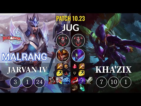 KT Malrang Jarvan IV vs Kha'Zix Jungle - KR Patch 10.23