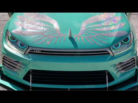VOLKSWAGEN WITH OVER 150,000 SWAROVSKI CRYSTALS! EOS SCIROCCO BLING CAR by CRYSTALLIZED BY BRI