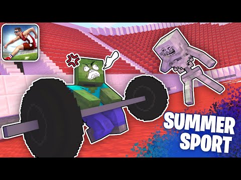 Monster School : Hilarious Summer Sports Event Challenge - Minecraft Animation