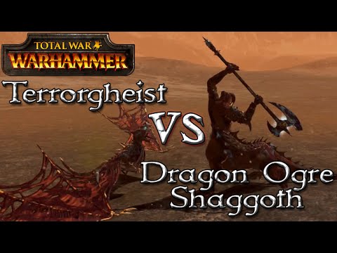 Terrorgheist vs Dragon Ogre Shaggoth - Total War: Warhammer - 1v1 Unit Battles
