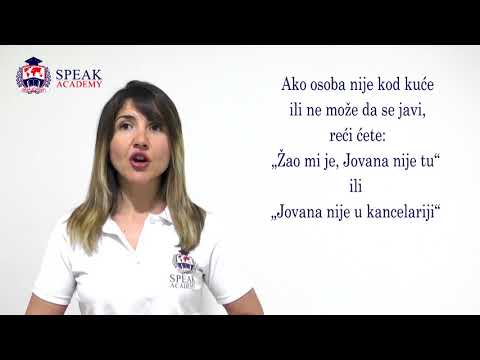 Lesson .16.5  Serbian Language - Answering the phone