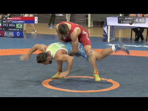 Round 3 GR - 55 kg: R. KHEDRI (IRI) v. S. KOCHARYAN (BRA)