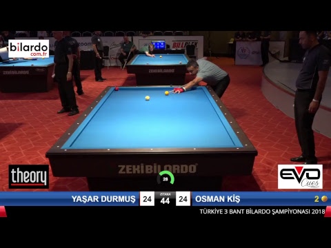 YAŞAR DURMUŞ & OSMAN KİŞ Bilardo Maçı - 2018 ERKEKLER 2.ETAP-1.Ön Eleme