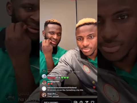 Boniface urge Alex Iwobi to sing his song 🤣 #supereagles #alexiwobi #victorboniface #victorosimhen