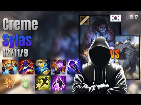 Creme Mid Sylas vs Galio lol KR solo rank Full Game 15.17 | Creme 사일러스 vs 갈리오