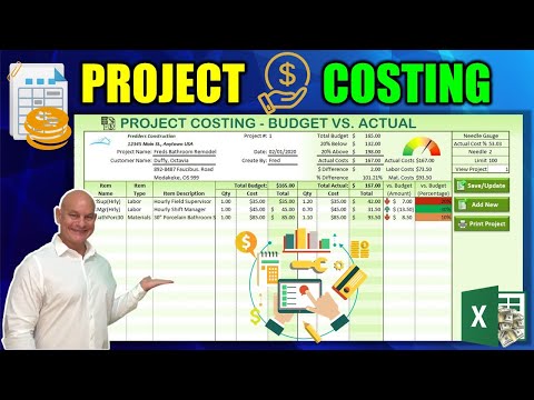 Part of a video titled How To Create A Project Costing Application with Budget vs. Actual ...