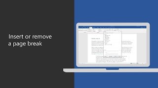 Insert or remove a page break in Microsoft Word