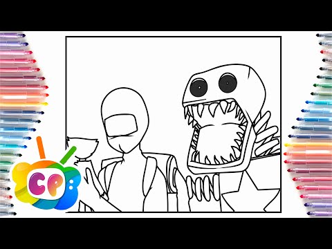 Boxy Boo with Player coloring page / Poppy Playtime coloring page / Tobu - Candyland [NCS Release]