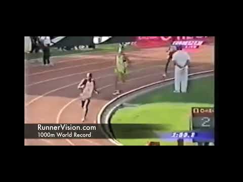 world record 1000 m , Noah Ngeny 2'11"96