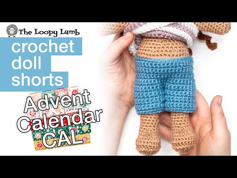 How to Crochet Doll Shorts Free Pattern - Amigurumi Advent Calendar CAL